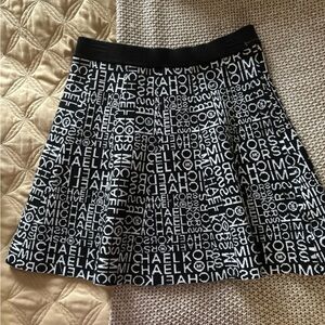Michael Kors Black and White Patterned Skirt